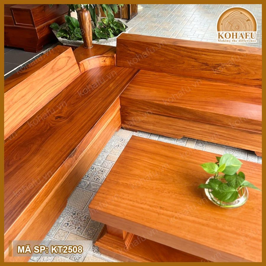 Sofa Gỗ Gõ Đỏ KT2508