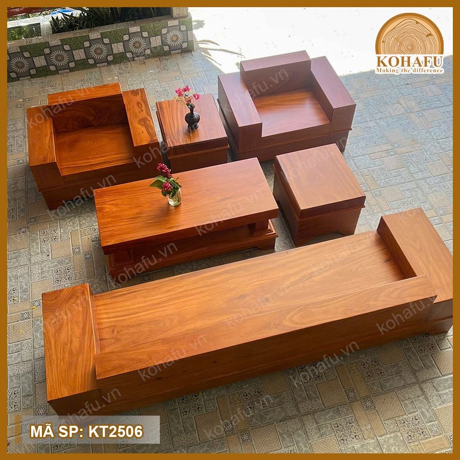 Sofa Gỗ Gõ Đỏ KT2506