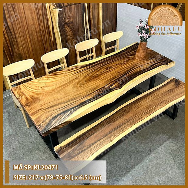 MẶT BÀN DÀI GỖ ME TÂY KL20471