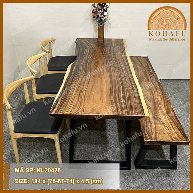 MẶT BÀN DÀI GỖ ME TÂY KL20426