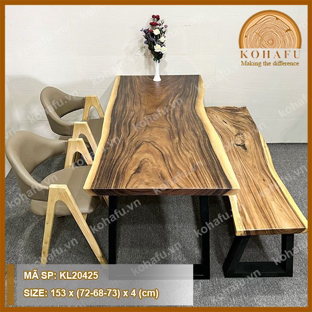 MẶT BÀN DÀI GỖ ME TÂY KL20425
