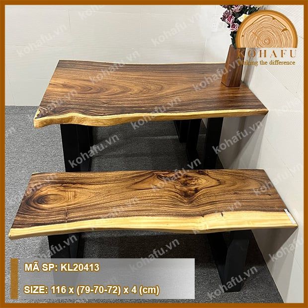 MẶT BÀN DÀI GỖ ME TÂY KL20413