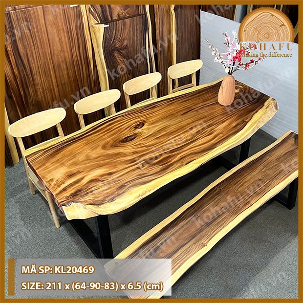 MẶT BÀN DÀI GỖ ME TÂY KL20469