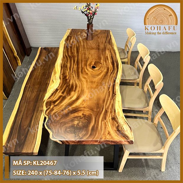 MẶT BÀN DÀI GỖ ME TÂY KL20467