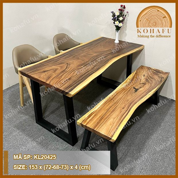 MẶT BÀN DÀI GỖ ME TÂY KL20425