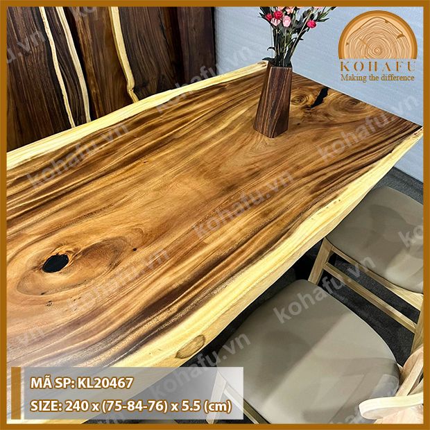MẶT BÀN DÀI GỖ ME TÂY KL20467