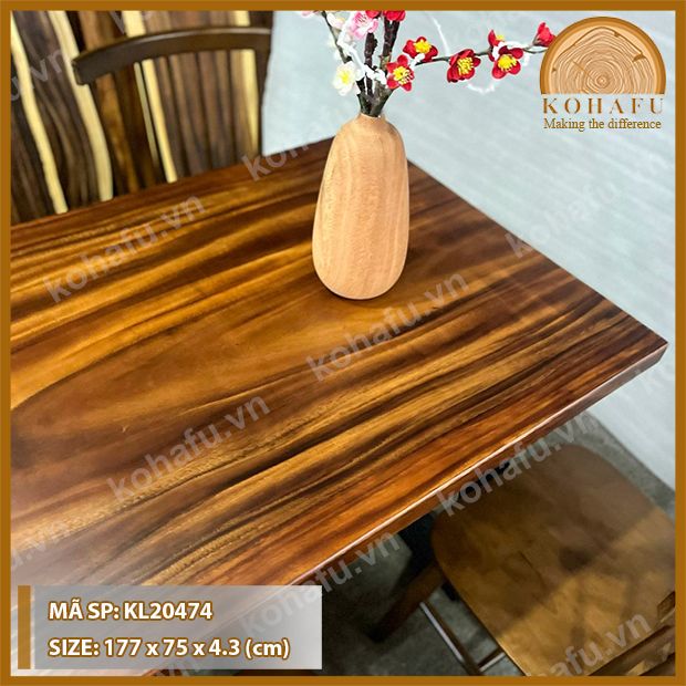 MẶT BÀN DÀI GỖ ME TÂY KL20474