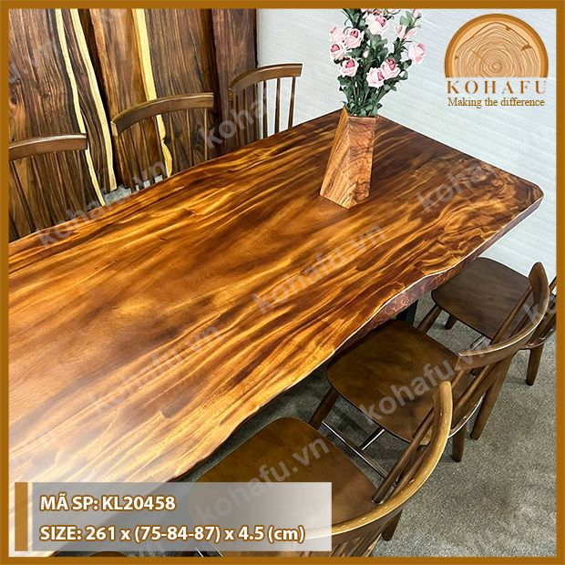 MẶT BÀN DÀI GỖ ME TÂY KL20458