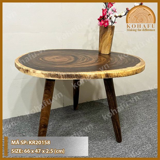 MẶT BÀN TRÒN GỖ ME TÂY KR20158
