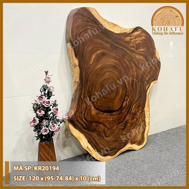 MẶT BÀN TRÒN GỖ ME TÂY KR20194