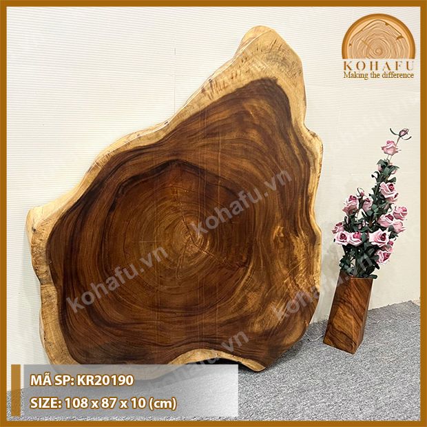 MẶT BÀN TRÒN GỖ ME TÂY KR20190