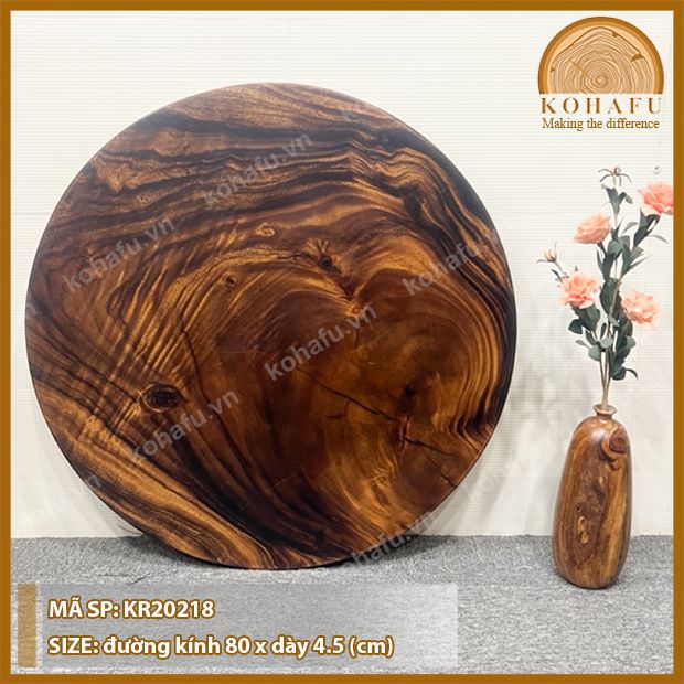 MẶT BÀN TRÒN GỖ ME TÂY KR20218