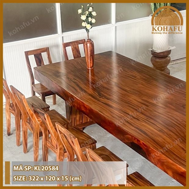 MẶT BÀN DÀI GỖ ME TÂY KL20584