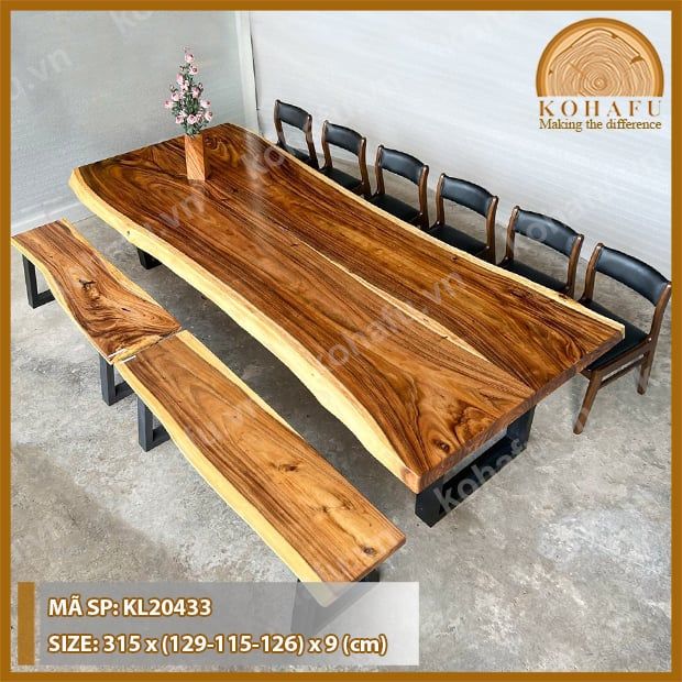 MẶT BÀN DÀI GỖ ME TÂY KL20433
