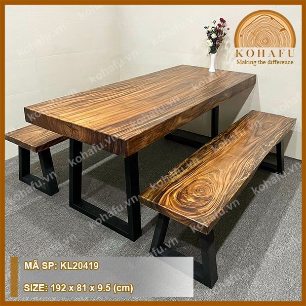 BÀN DÀI GỖ ME TÂY KL20419