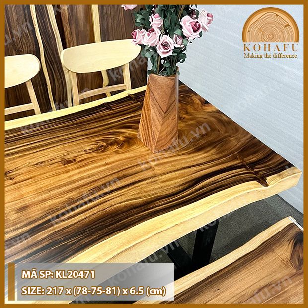 MẶT BÀN DÀI GỖ ME TÂY KL20471