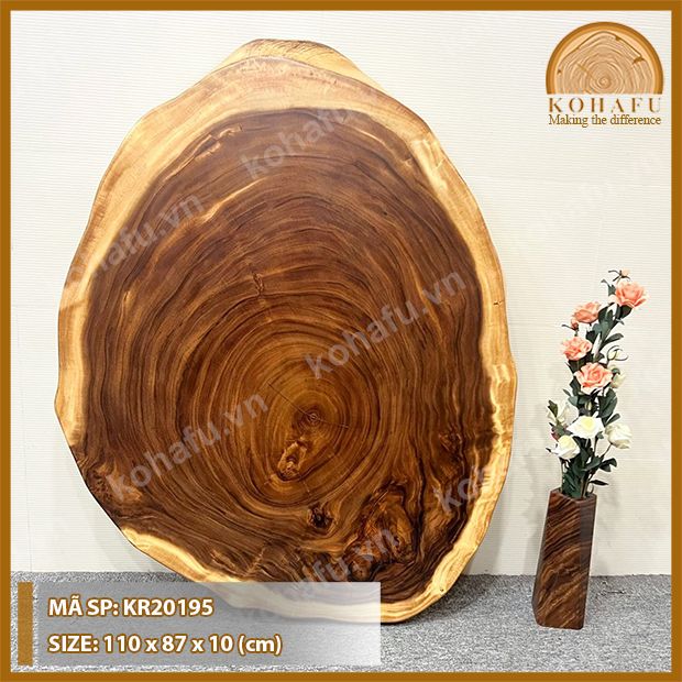 MẶT BÀN TRÒN GỖ ME TÂY KR20195