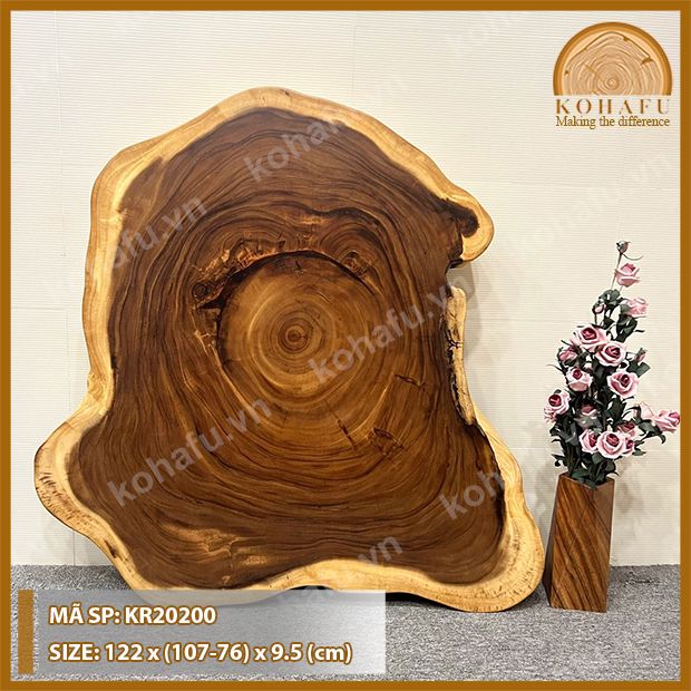 MẶT BÀN TRÒN GỖ ME TÂY KR20200