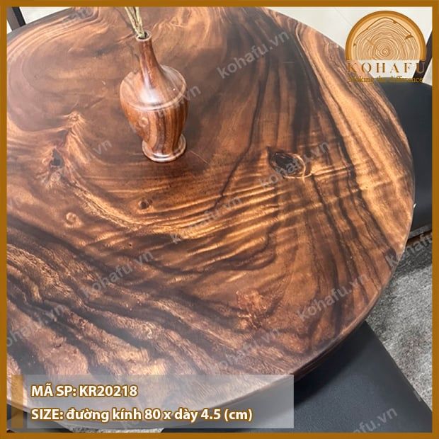 MẶT BÀN TRÒN GỖ ME TÂY KR20218