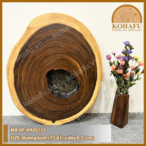 MẶT BÀN TRÒN GỖ ME TÂY KR20135