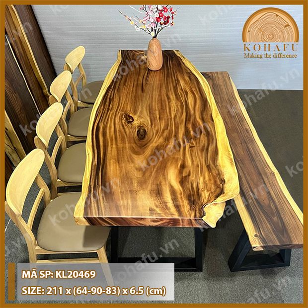 MẶT BÀN DÀI GỖ ME TÂY KL20469