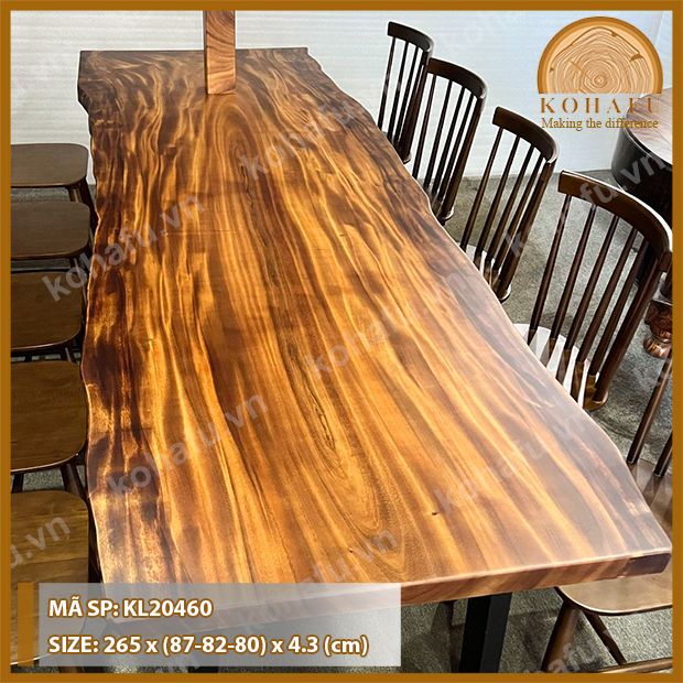 MẶT BÀN DÀI GỖ ME TÂY KL20460