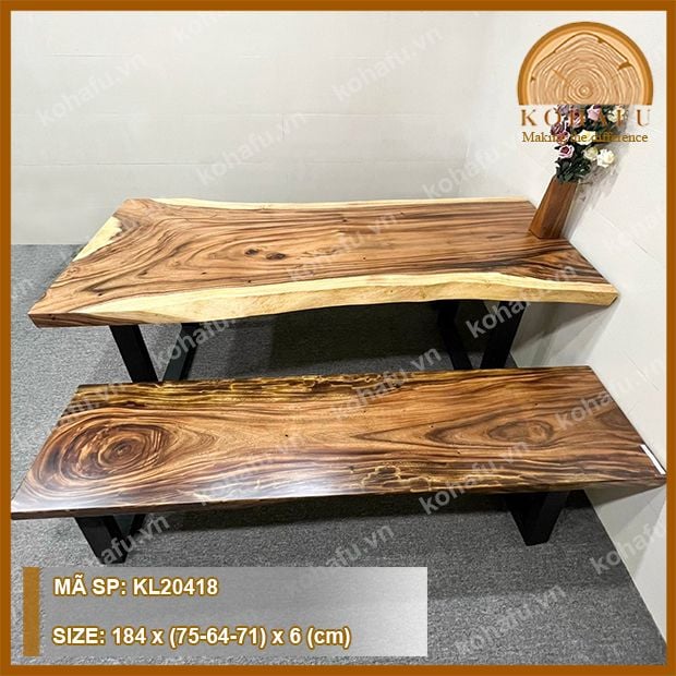 MẶT BÀN DÀI GỖ ME TÂY KL20418