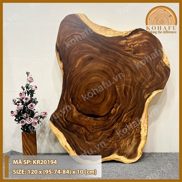 MẶT BÀN TRÒN GỖ ME TÂY KR20194