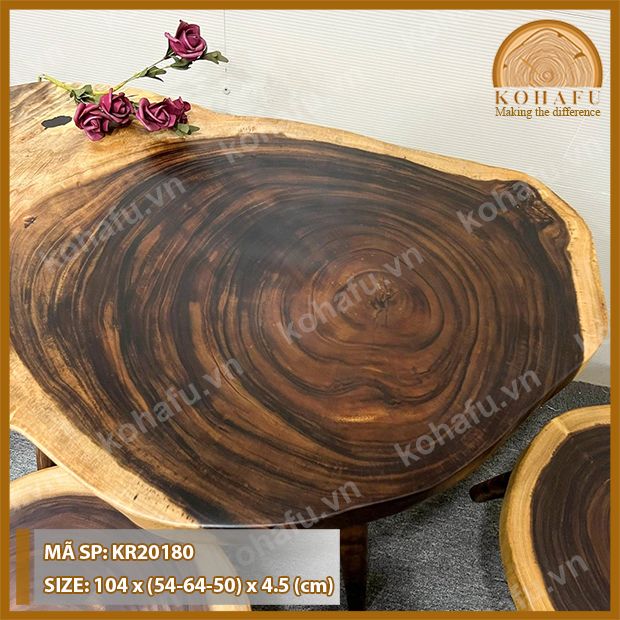 MẶT BÀN TRÒN GỖ ME TÂY KR20180