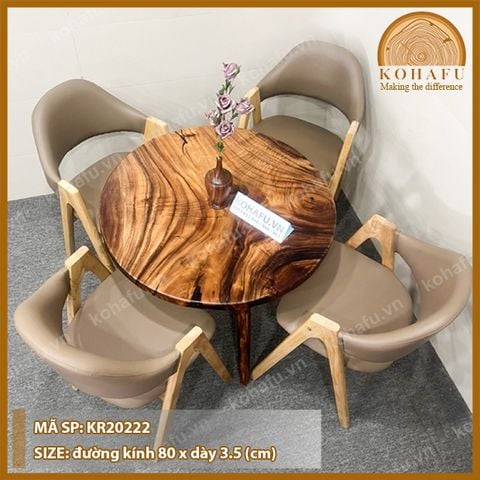 BỘ BÀN TRÒN 4 GHẾ KR20222