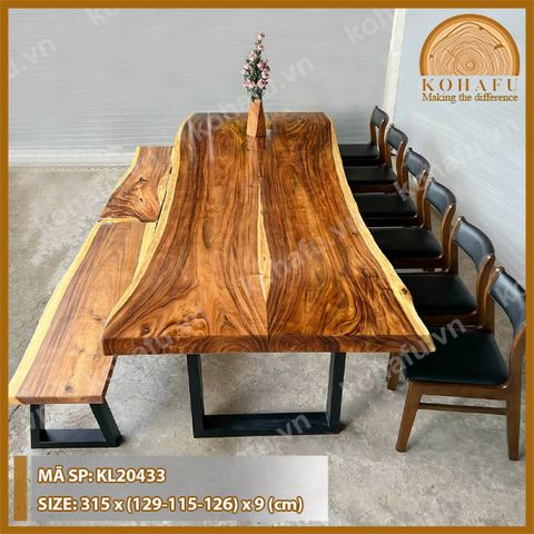 MẶT BÀN DÀI GỖ ME TÂY KL20433