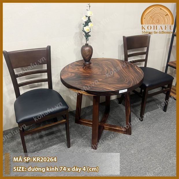 MẶT BÀN TRÒN GỖ ME TÂY KR20264