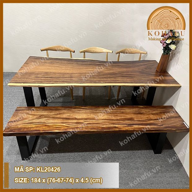 MẶT BÀN DÀI GỖ ME TÂY KL20426