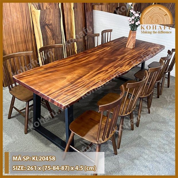 MẶT BÀN DÀI GỖ ME TÂY KL20458
