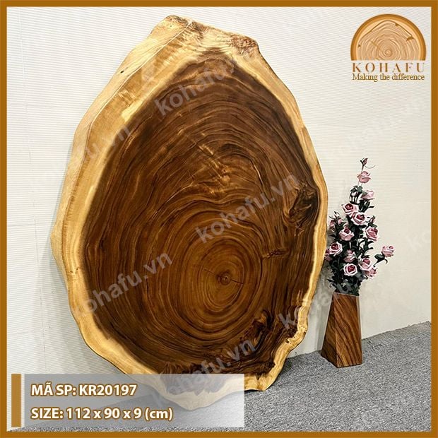 MẶT BÀN TRÒN GỖ ME TÂY KR20197