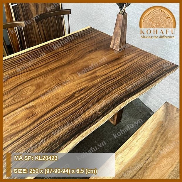 MẶT BÀN DÀI GỖ ME TÂY KL20423