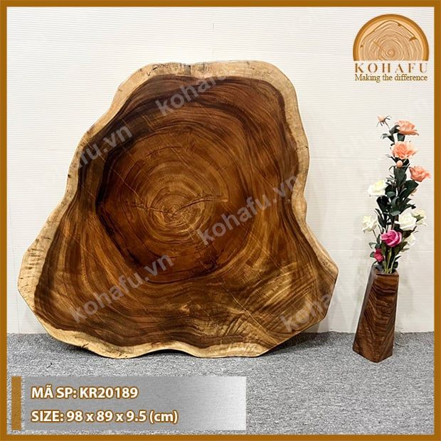 MẶT BÀN TRÒN GỖ ME TÂY KR20189