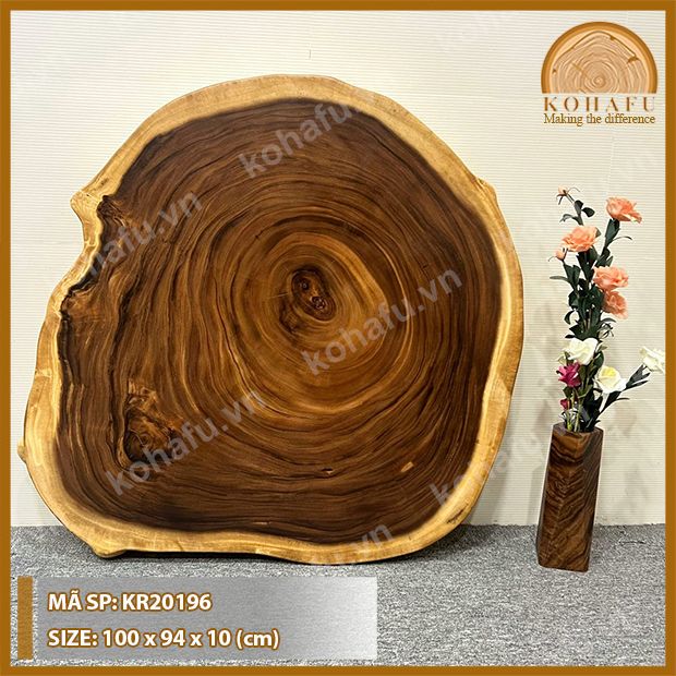 MẶT BÀN TRÒN GỖ ME TÂY KR20196