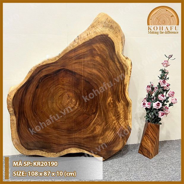 MẶT BÀN TRÒN GỖ ME TÂY KR20190