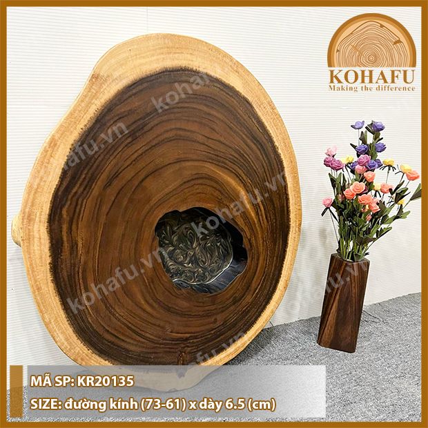 MẶT BÀN TRÒN GỖ ME TÂY KR20135