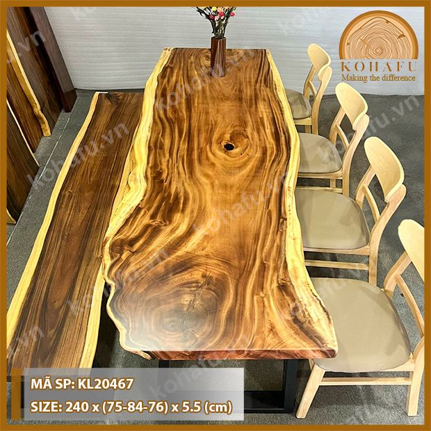 MẶT BÀN DÀI GỖ ME TÂY KL20467