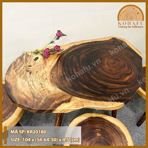MẶT BÀN TRÒN GỖ ME TÂY KR20180