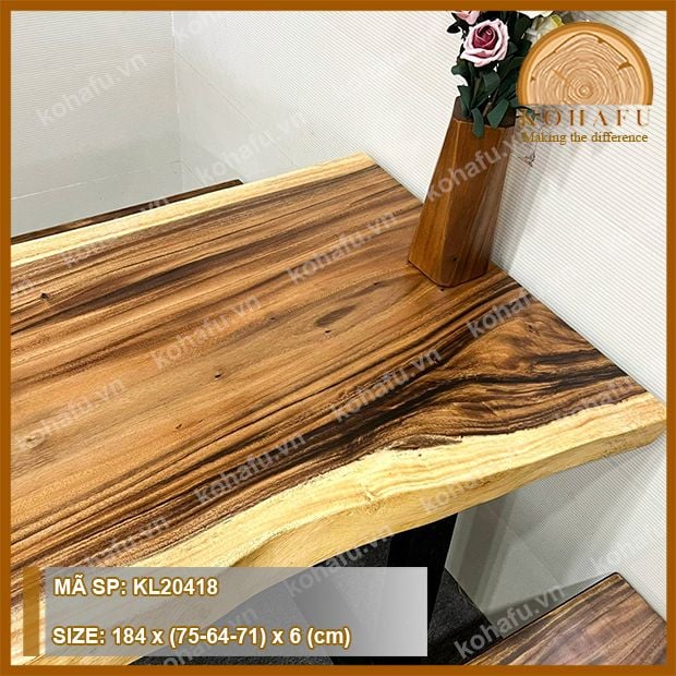 MẶT BÀN DÀI GỖ ME TÂY KL20418