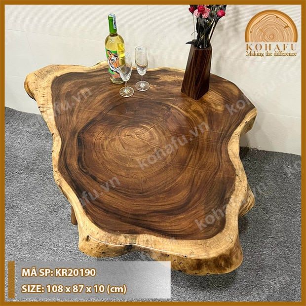 MẶT BÀN TRÒN GỖ ME TÂY KR20190
