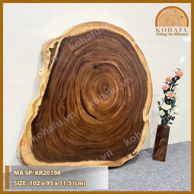 MẶT BÀN TRÒN GỖ ME TÂY KR20198