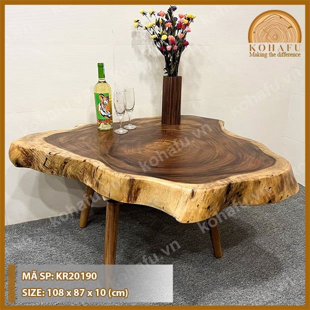 MẶT BÀN TRÒN GỖ ME TÂY KR20190