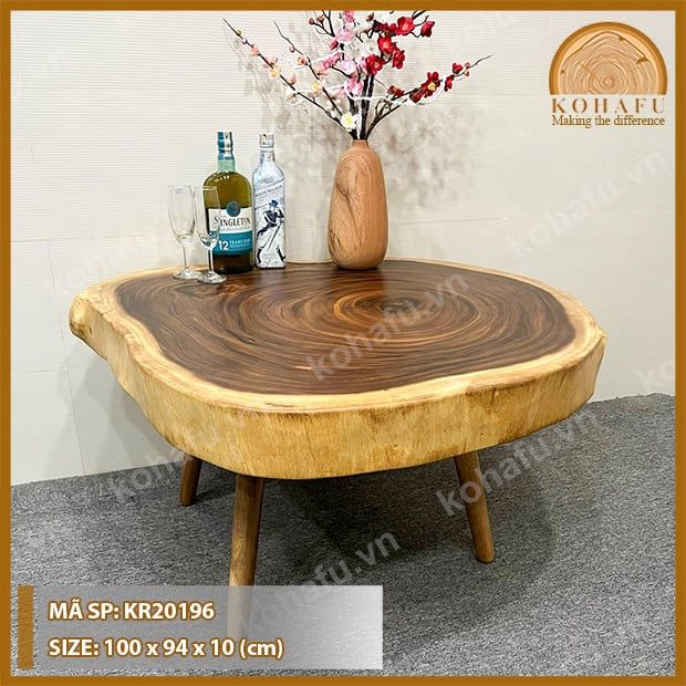 MẶT BÀN TRÒN GỖ ME TÂY KR20196