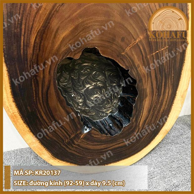 MẶT BÀN TRÒN GỖ ME TÂY KR20137