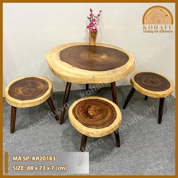 BỘ BÀN TRÒN 4 GHẾ KR20183