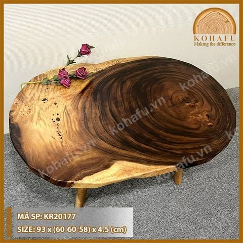 MẶT BÀN TRÒN GỖ ME TÂY KR20177